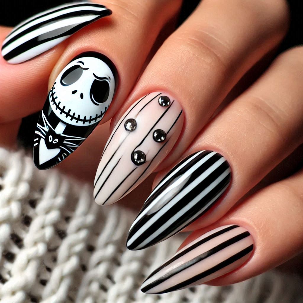 Jack Skellington Classic Nails