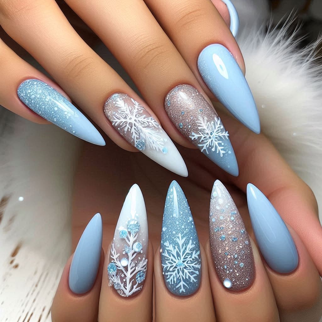 Snowflake Winter Nails