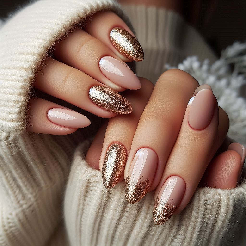  Classic Nude with Gold Tips