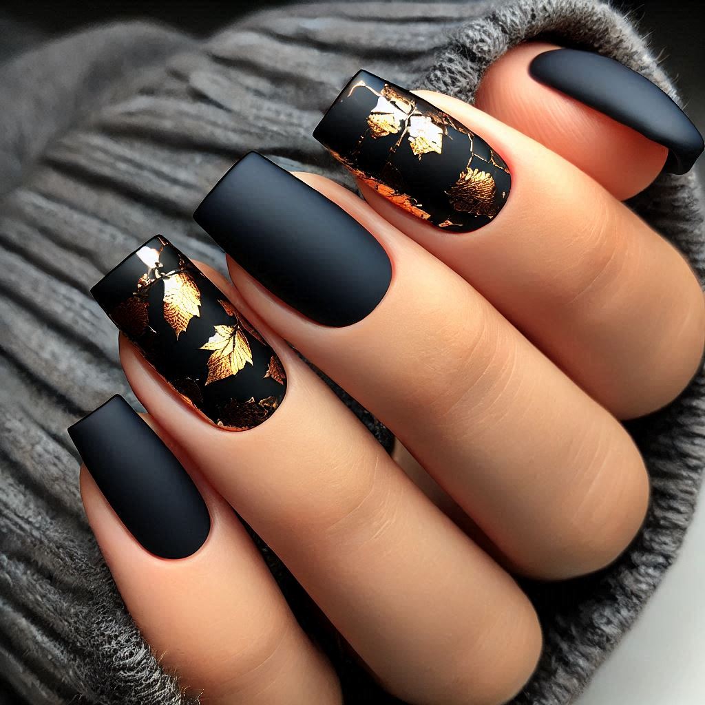 Matte Black and Gold Accent