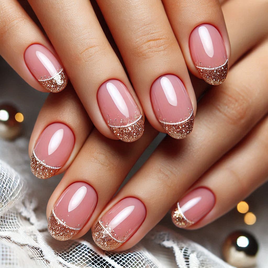 Glitter French Manicure