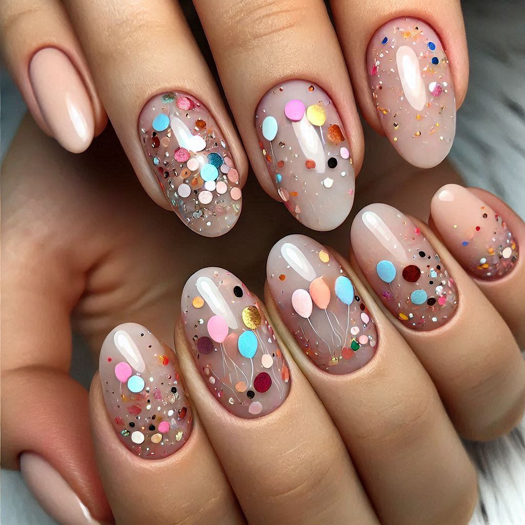  Confetti Party Nails