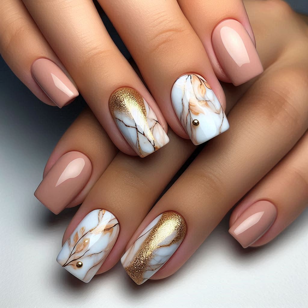 Marble Effect Nails