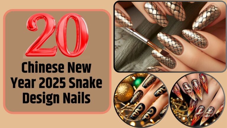 20 Chinese New Year 2025 Snake Design Nails