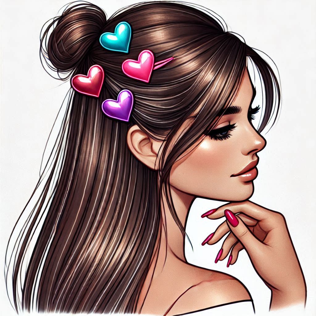 Straight and Sleek with Heart Clips