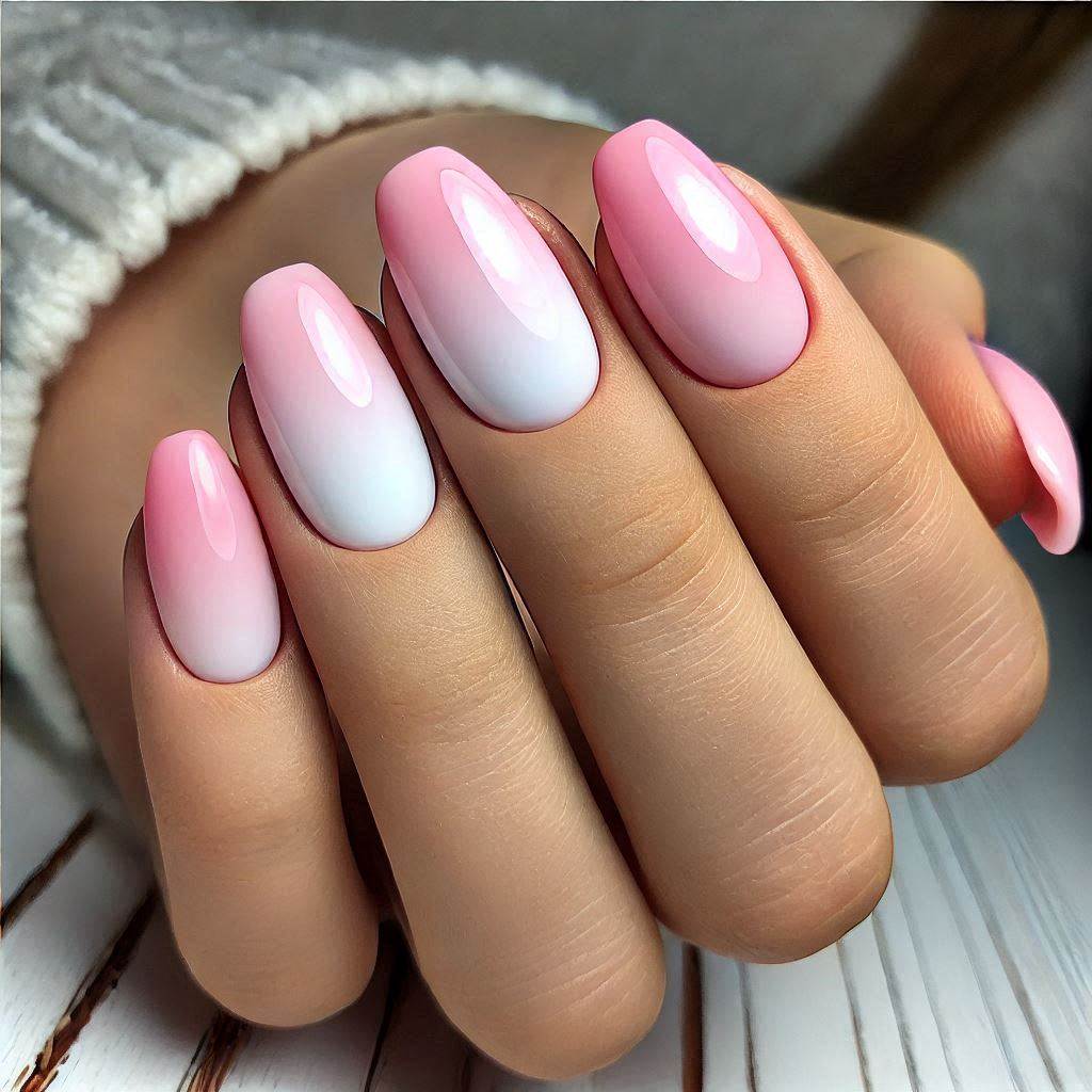 Soft Pink Ombre Nails