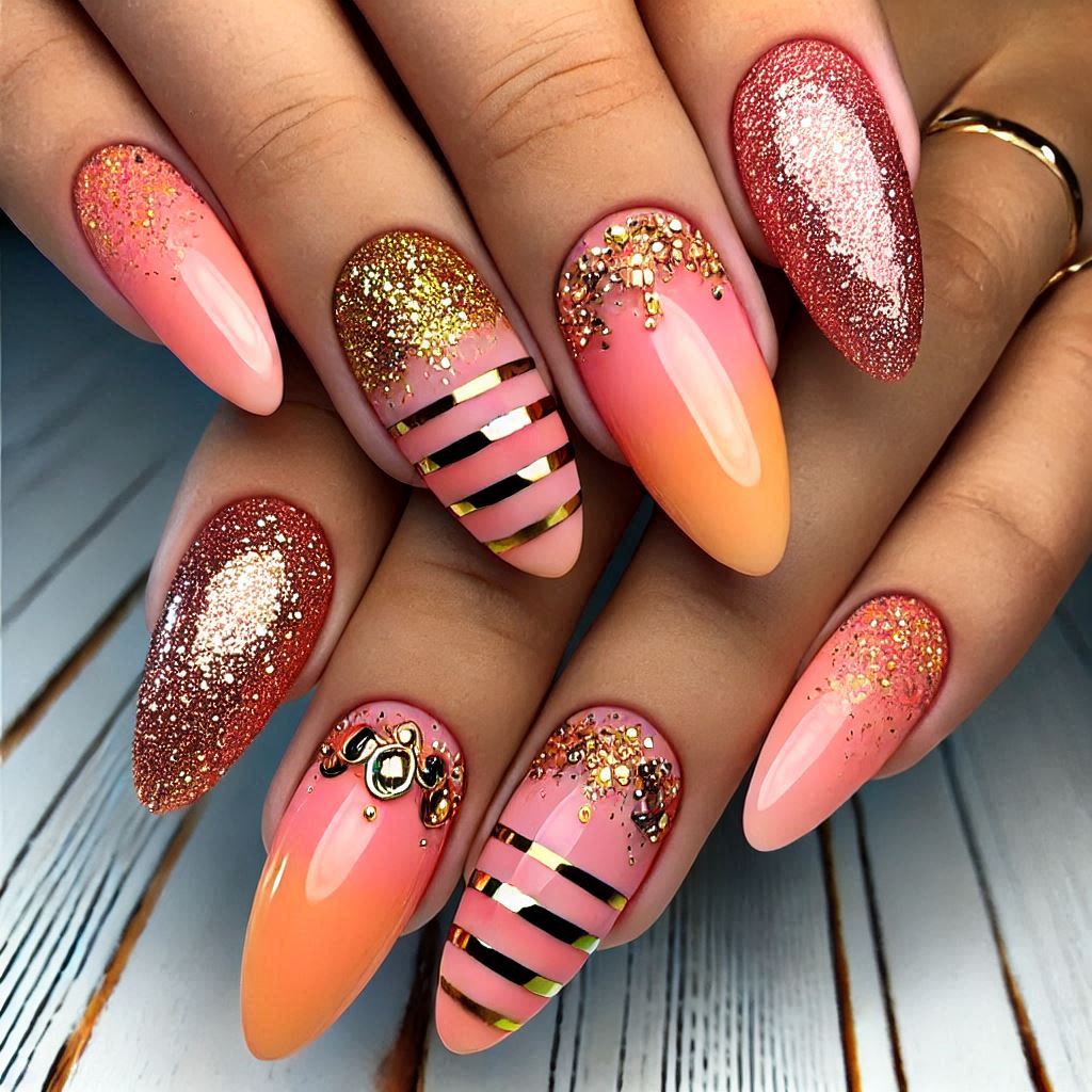 Sunset Glow: Glitter Ombre Perfection