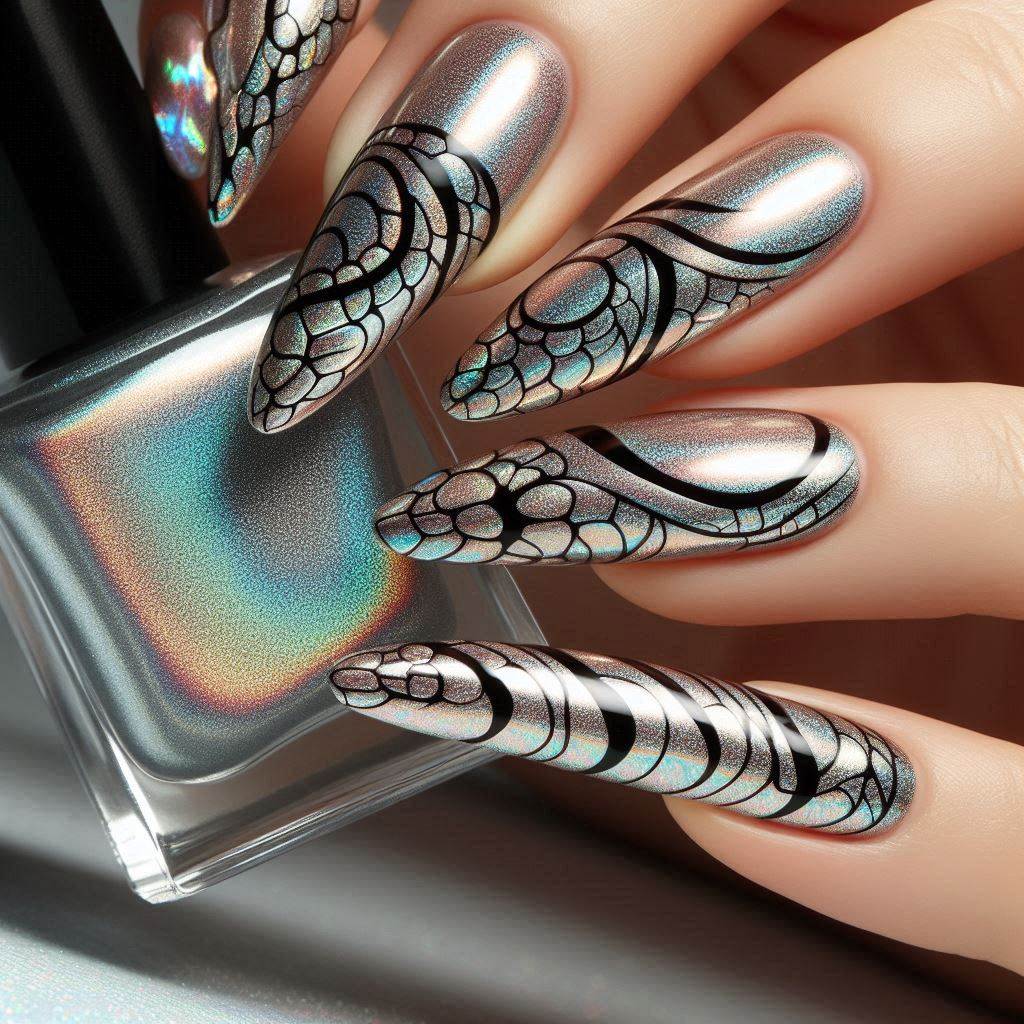 Metallic Snake Swirls