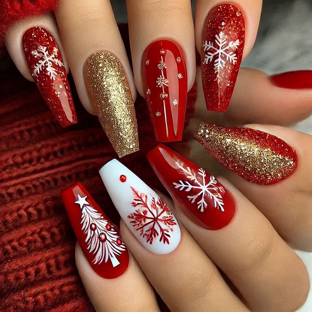 Red Hot Christmas Nails