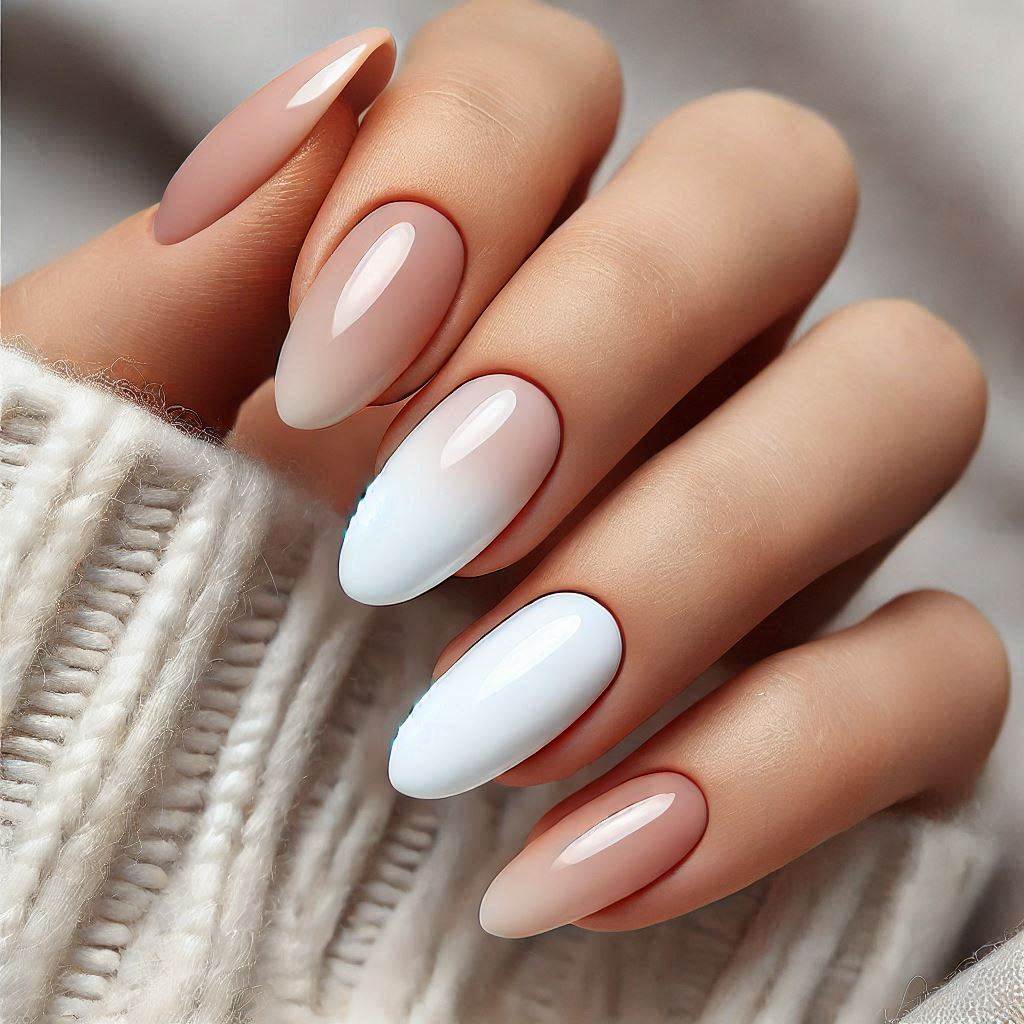 Natural Ombre French Nails