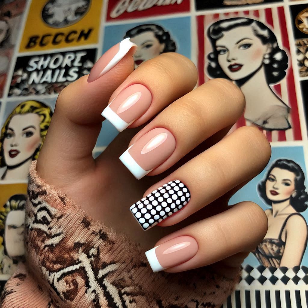 Polka Dot French Manicure