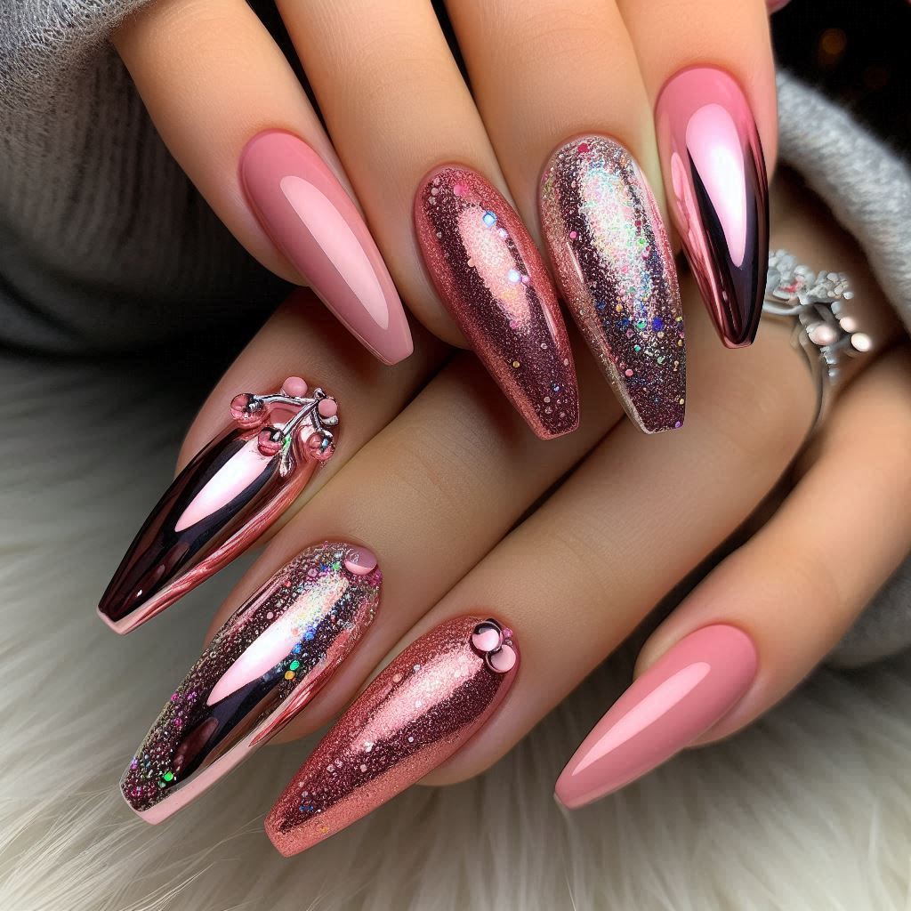 Nail Ideas with Pink Chrome