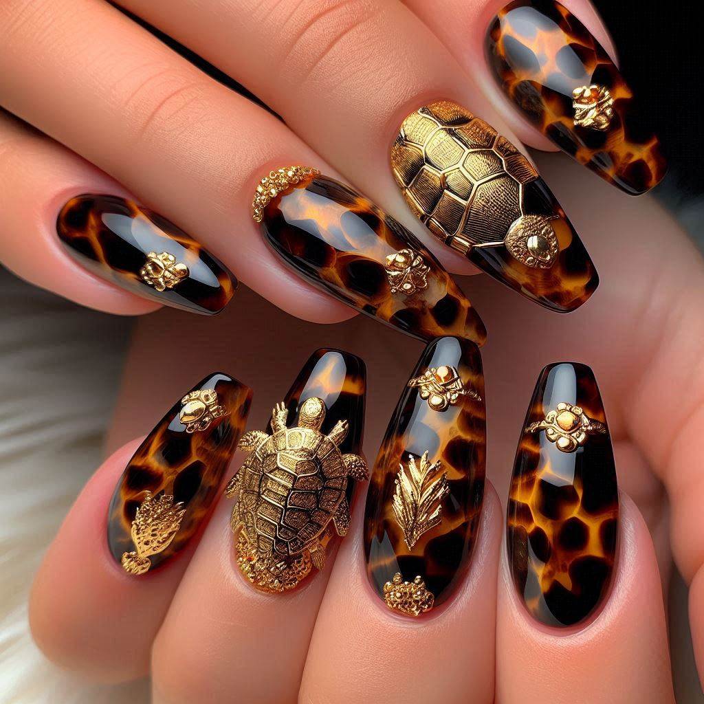 Tortoise Shell with Gold Accents