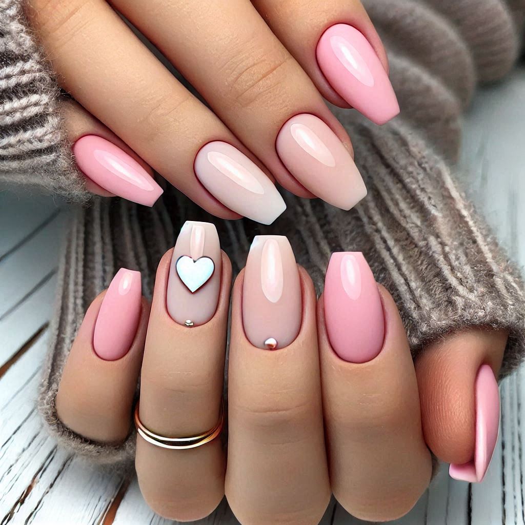 French Tips with a Valentine Twist
