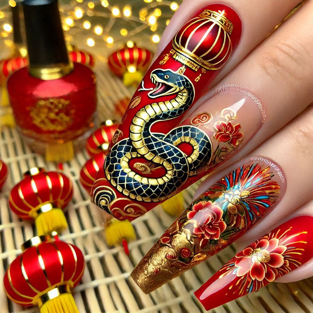 Snake Wrapped Around a Lantern
