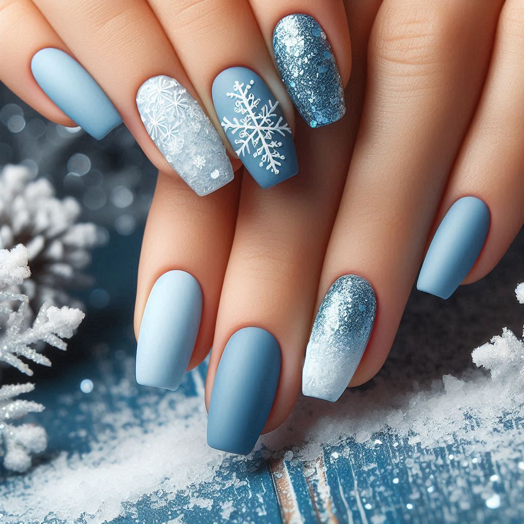 Frosted Blue Elegance