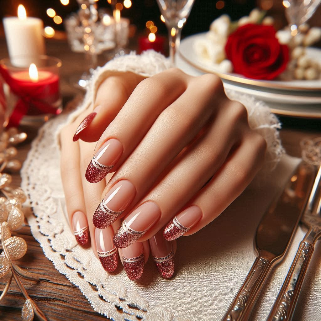 Glitter French Tips