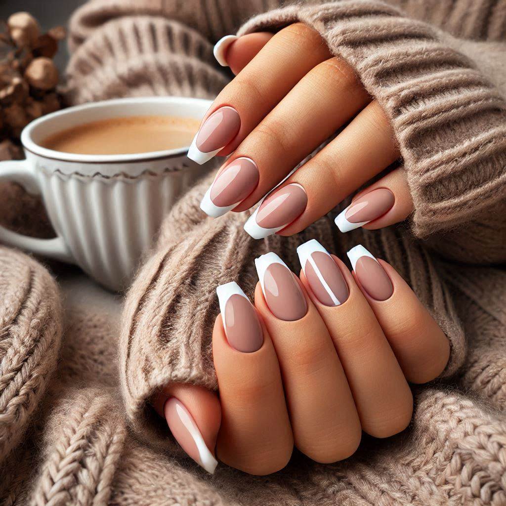 Natural Matte French Nails