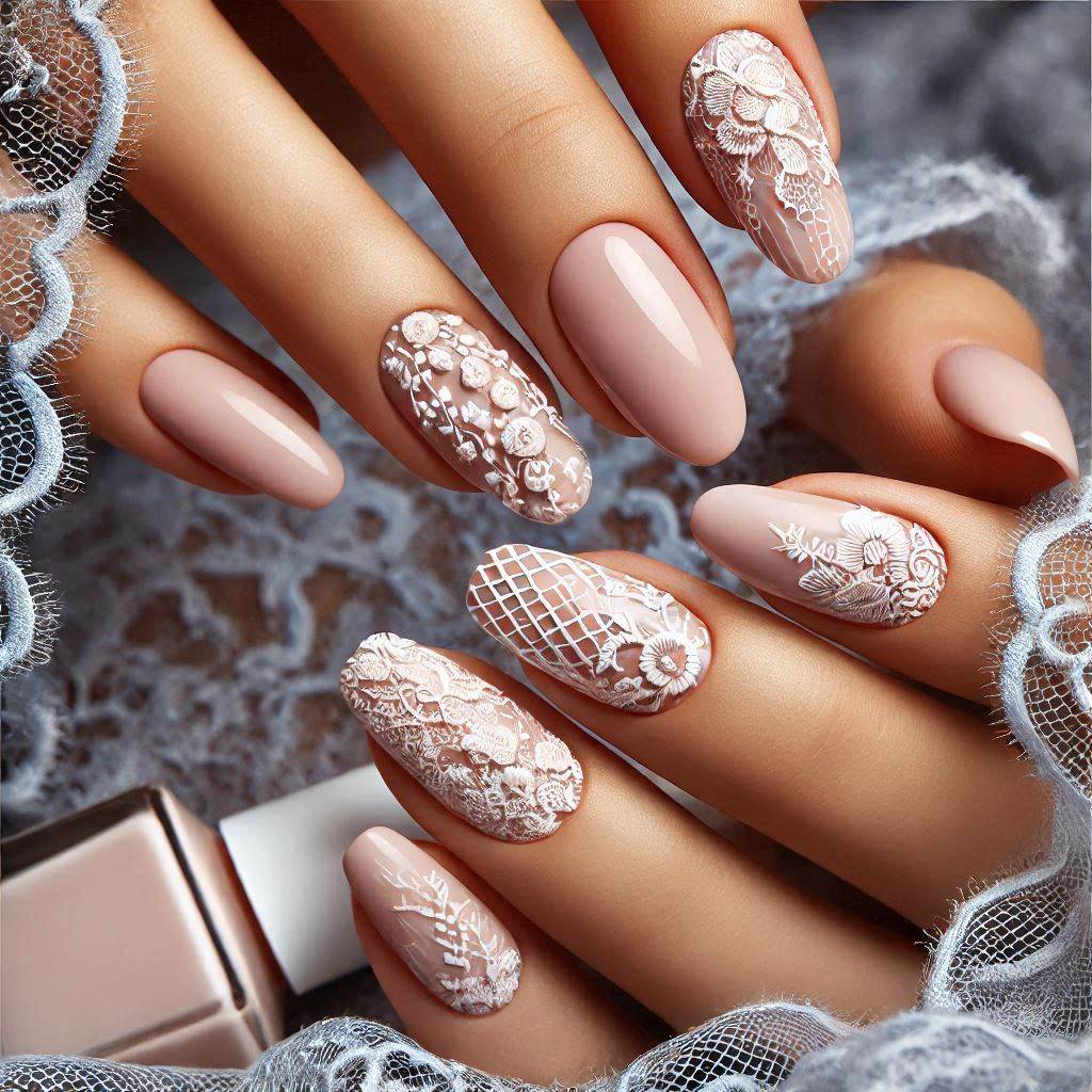 Lace-Inspired Nails