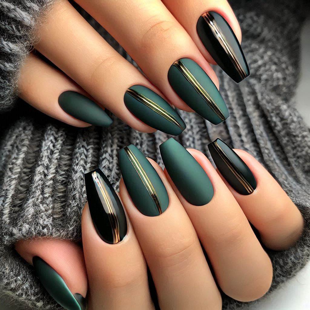 Matte Nails for a Cozy Winter Feel