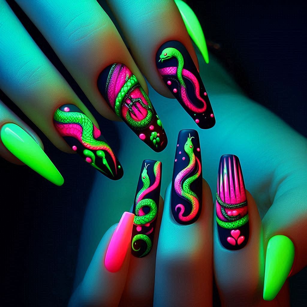  Neon Snake Patterns