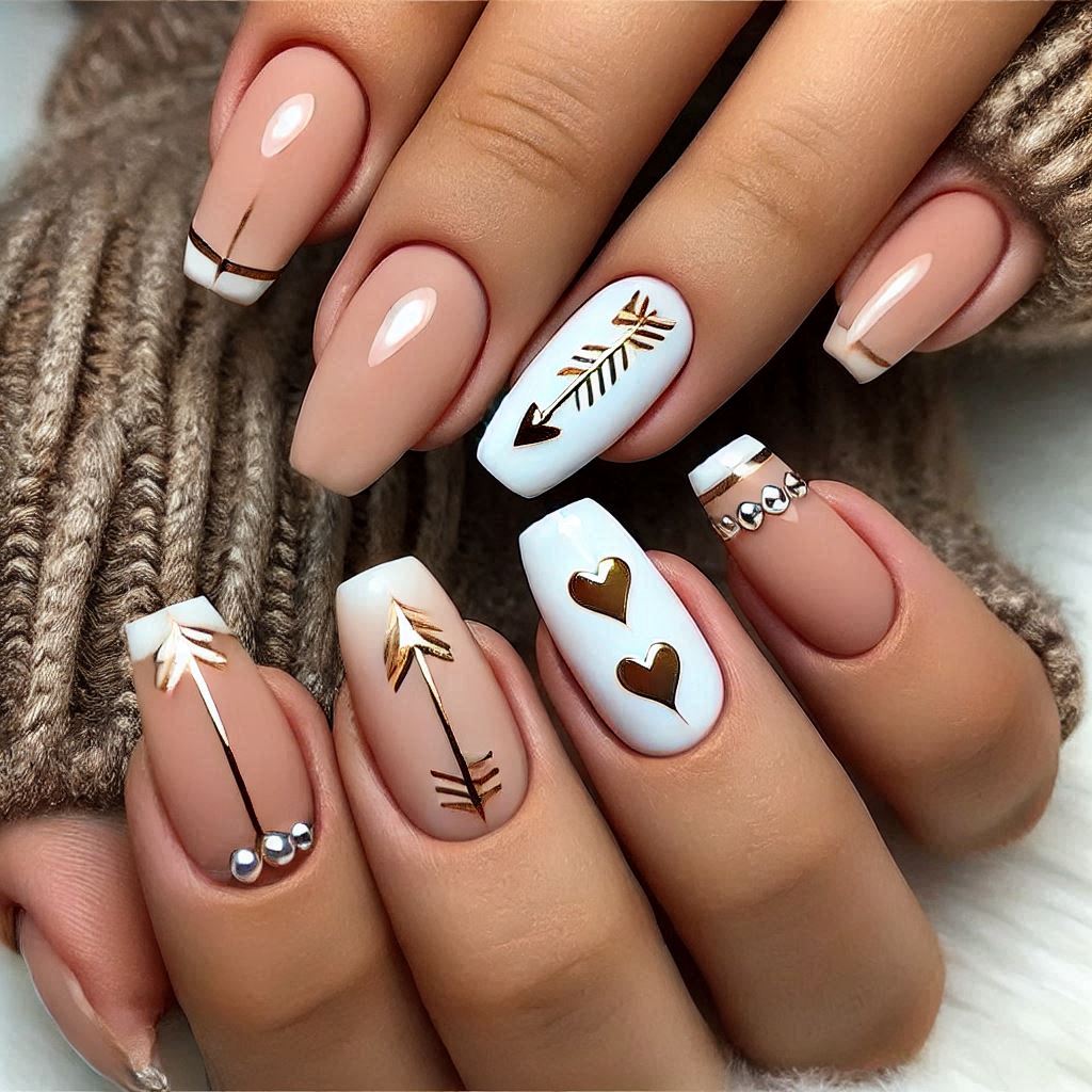 Cupid’s Arrow French Tips