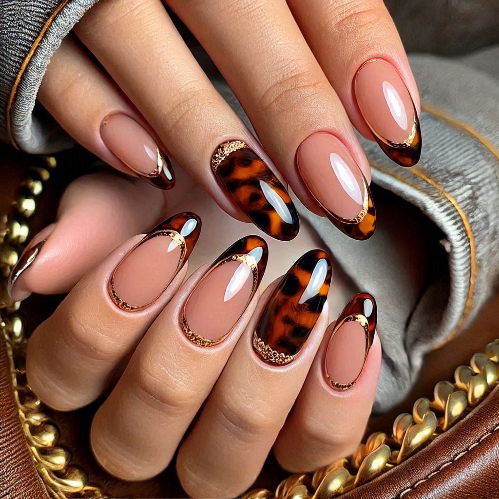Tortoiseshell tips with gold accents