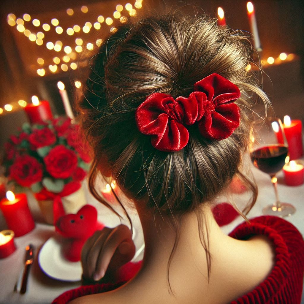 Messy Bun with Loose Curls