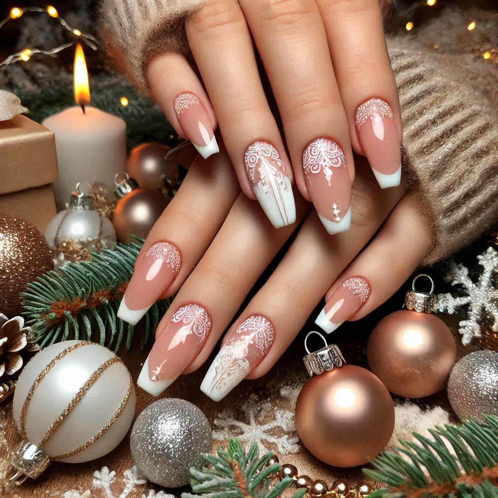 Christmas Ornament French Tips