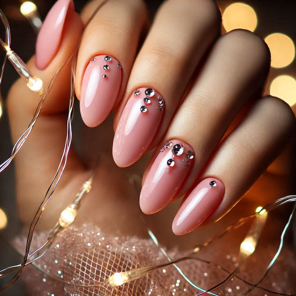 Soft Blush with Diamond Accents