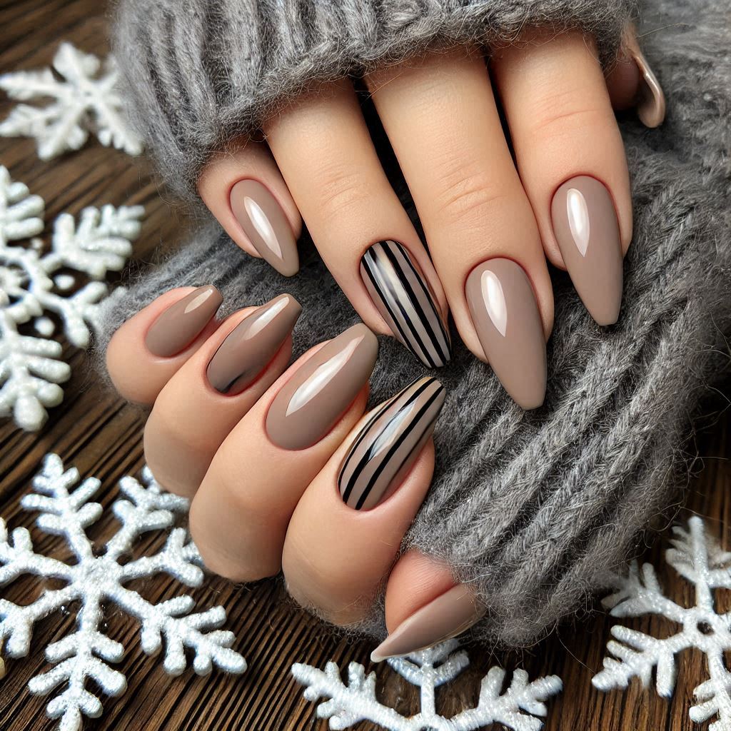  Taupe with Minimalist Lines