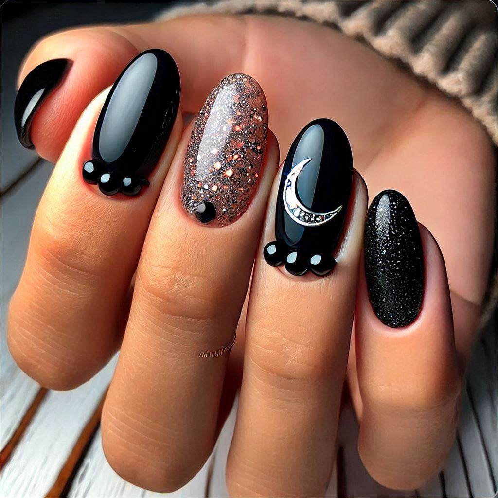 Midnight Mystique : Black Glitter and Bling