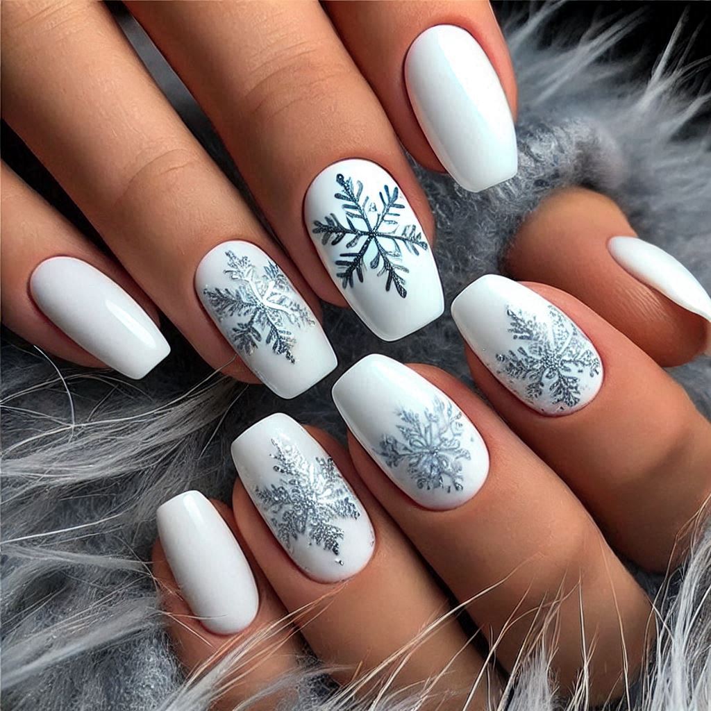 Snowflake Nail Art: A Winter Wonderland