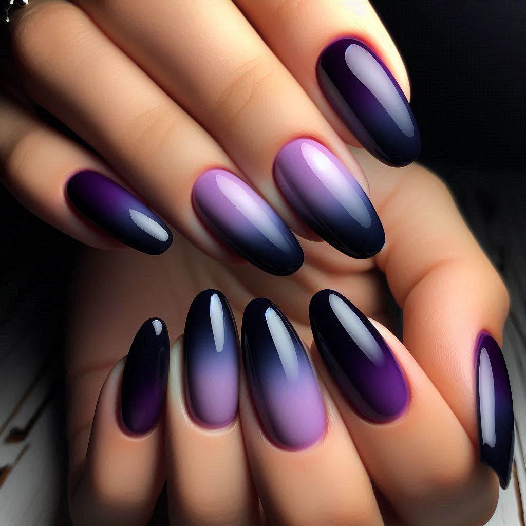 Purple and Navy Ombre Design