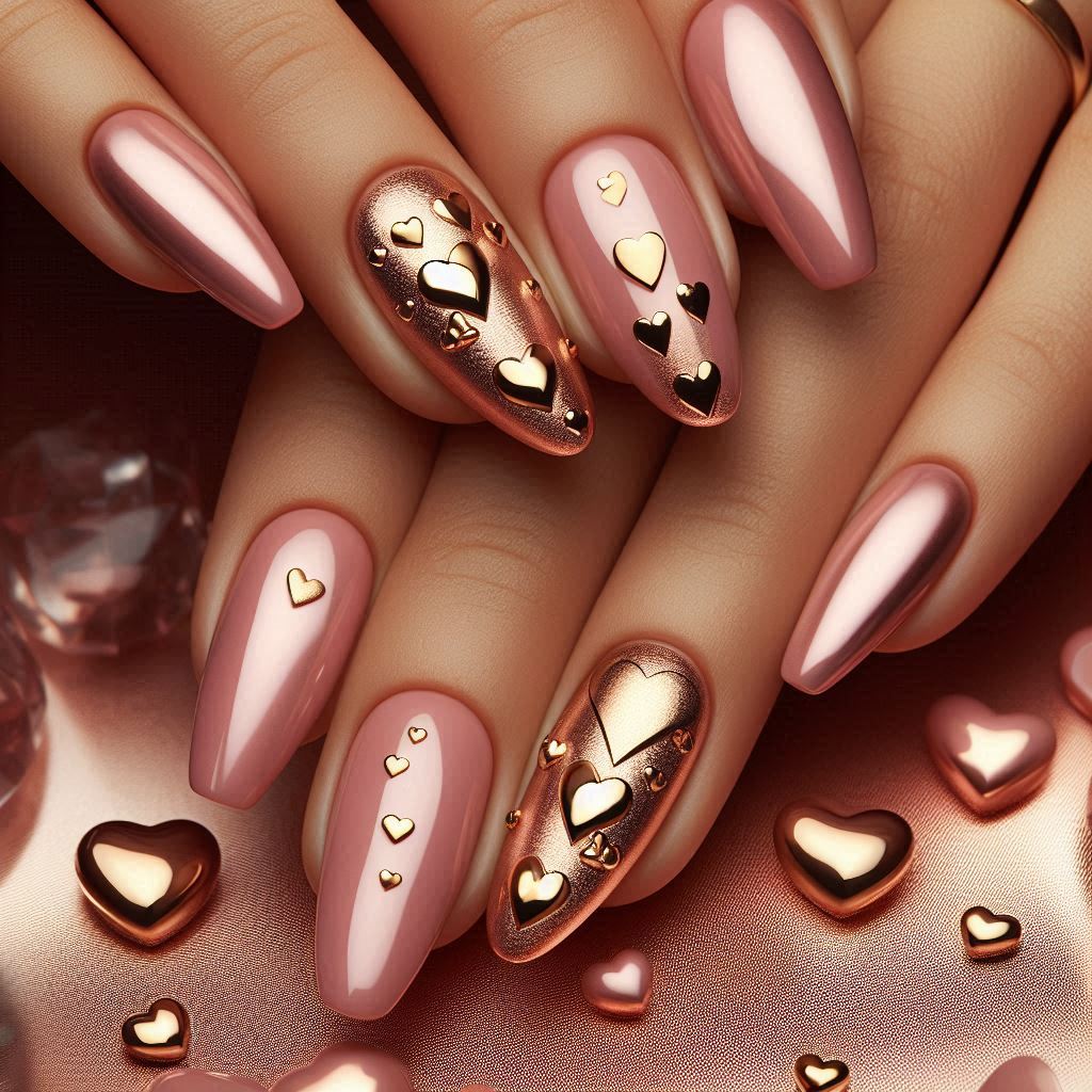  Metallic Heart Accents