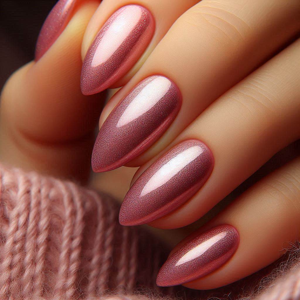 Cute Pink Cat Eye Nails