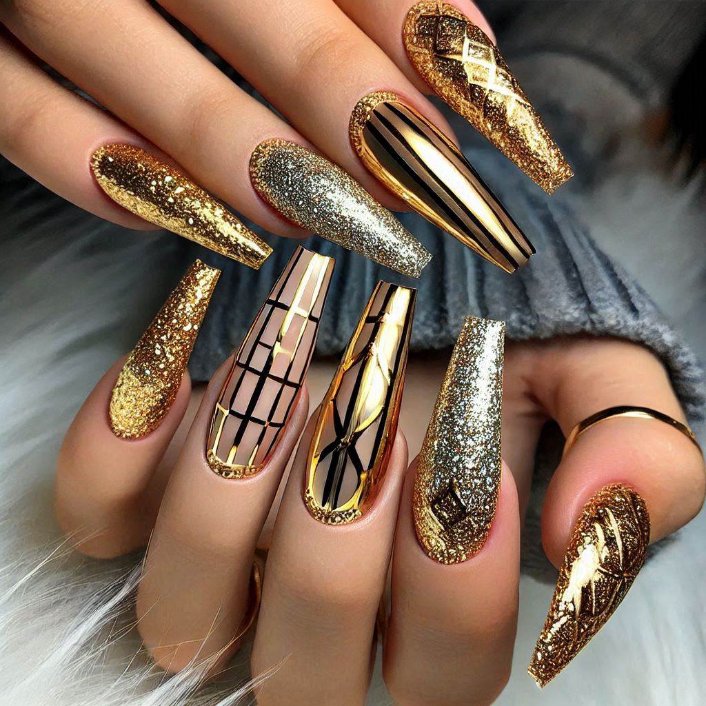 Gold Luxe : Glitter and Metallic Shine 