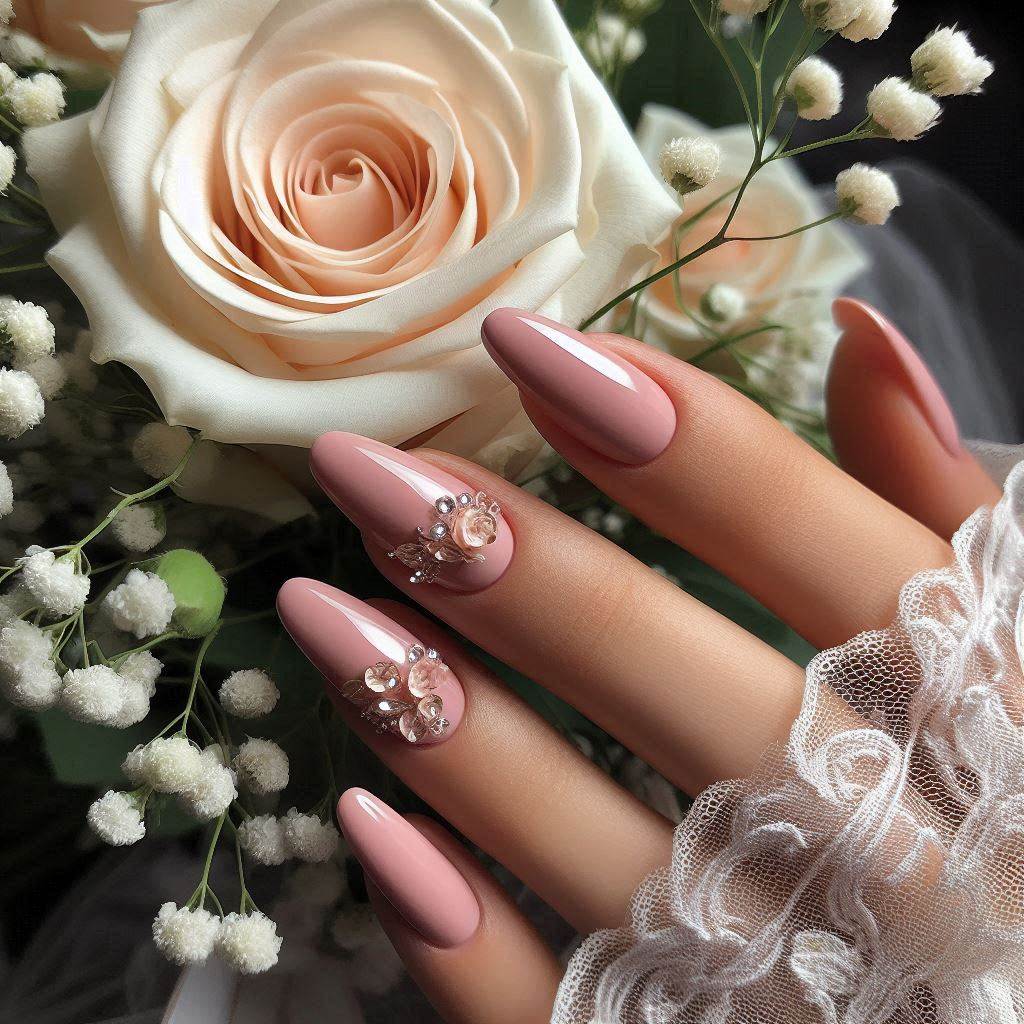 Blush Pink with Tiny Gems