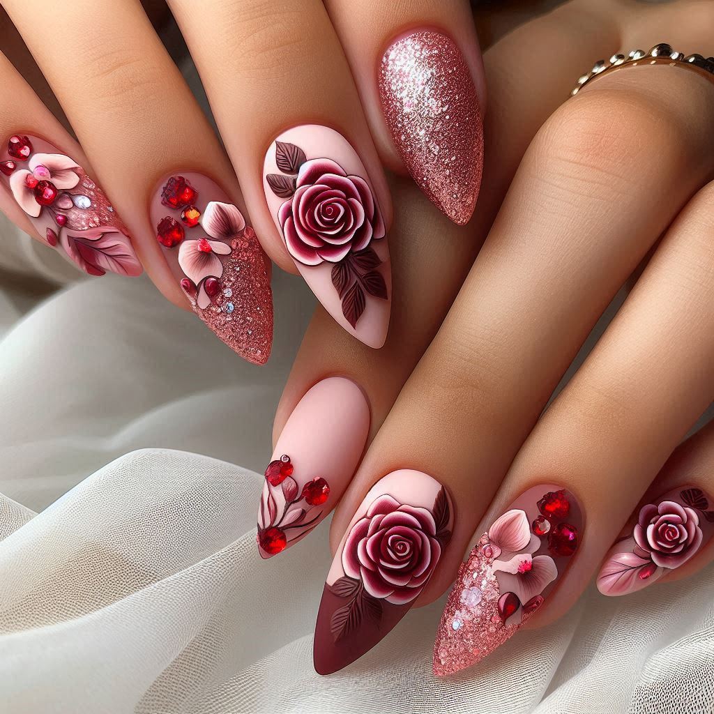Rose Petal Nails