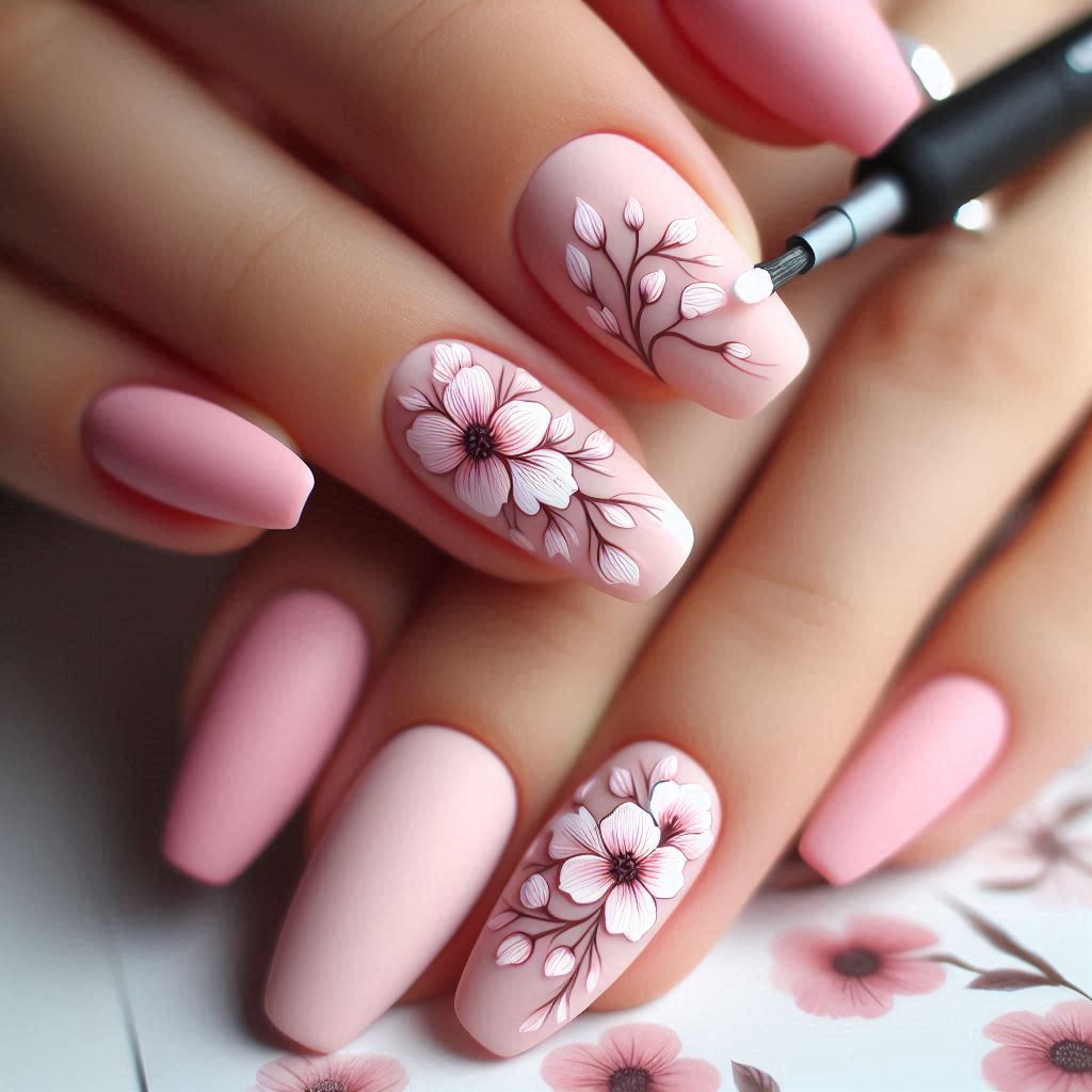 Simple Flower Nail Art Tutorial