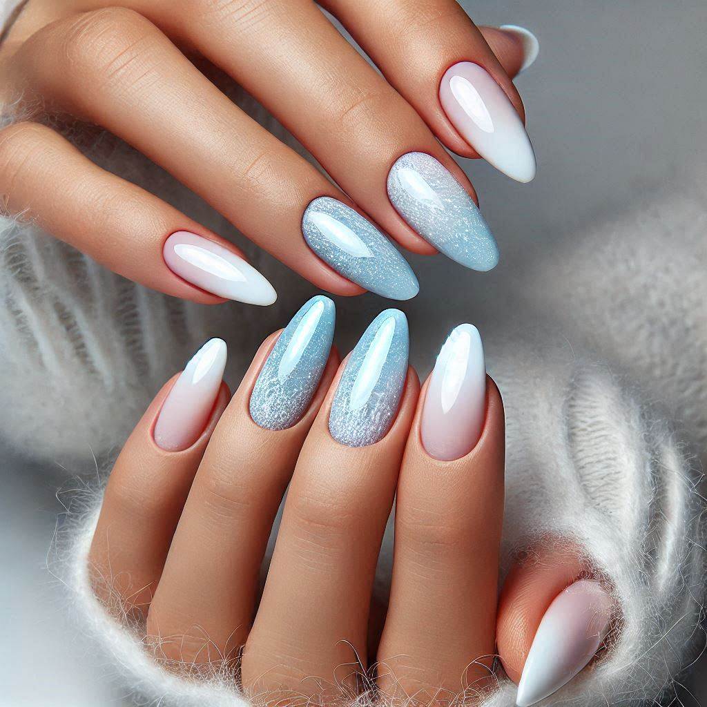 Frosted Tips for a Snowy Look