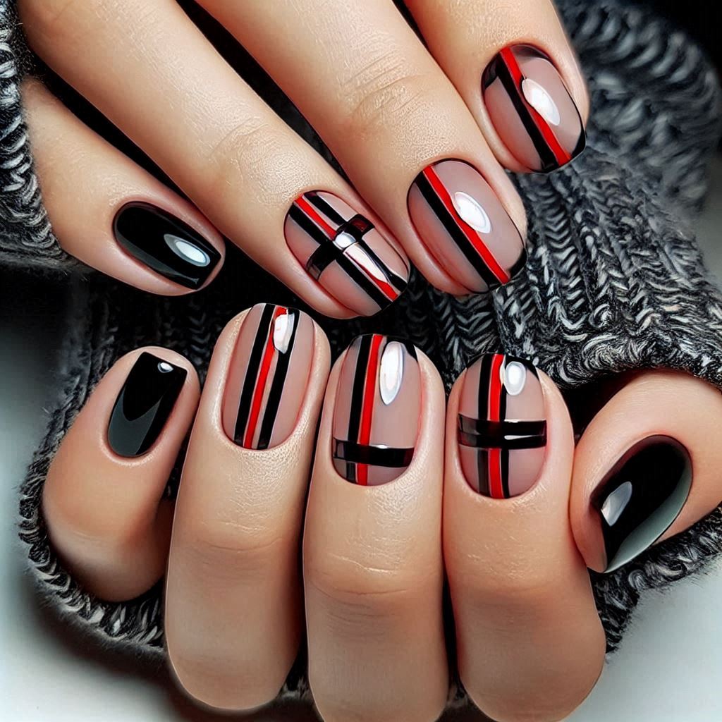 DIY Red and Black Stripes