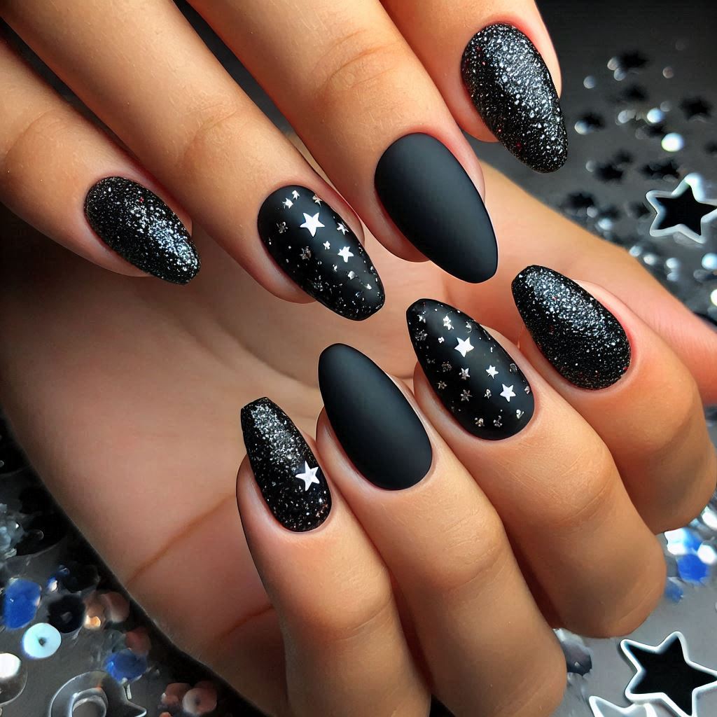  Starry Glitter on Black Velvet