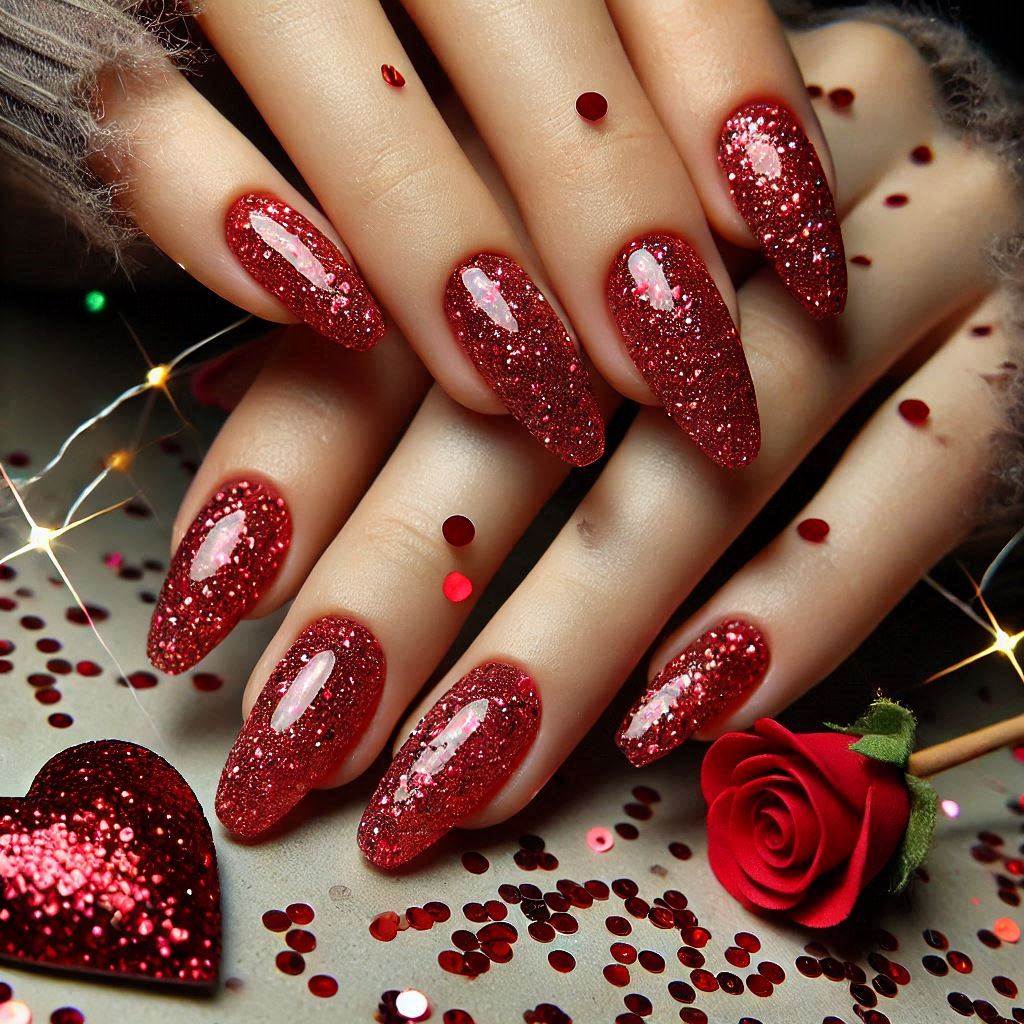 Glittery Red Glam