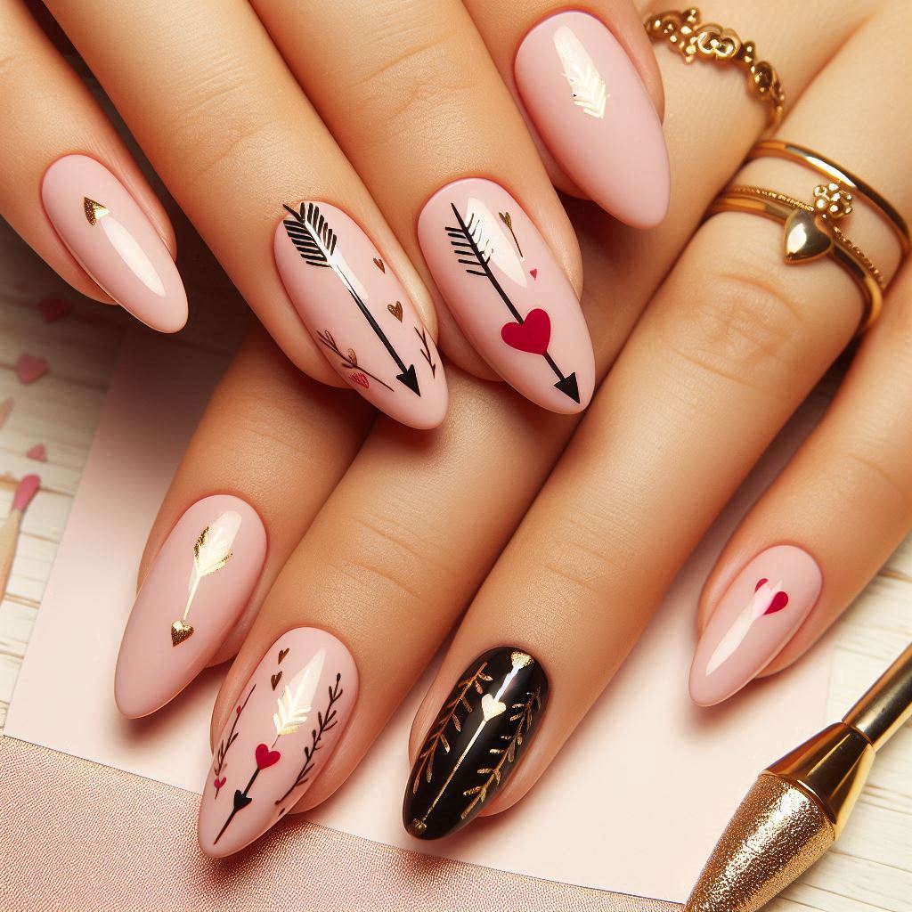 Cupid's Arrow Nails