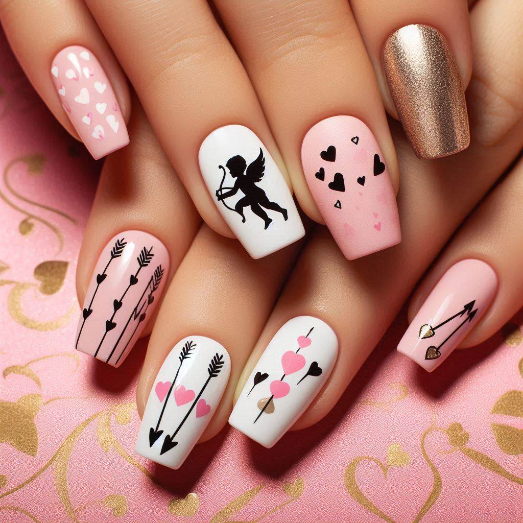 Cupid’s Arrow Nails