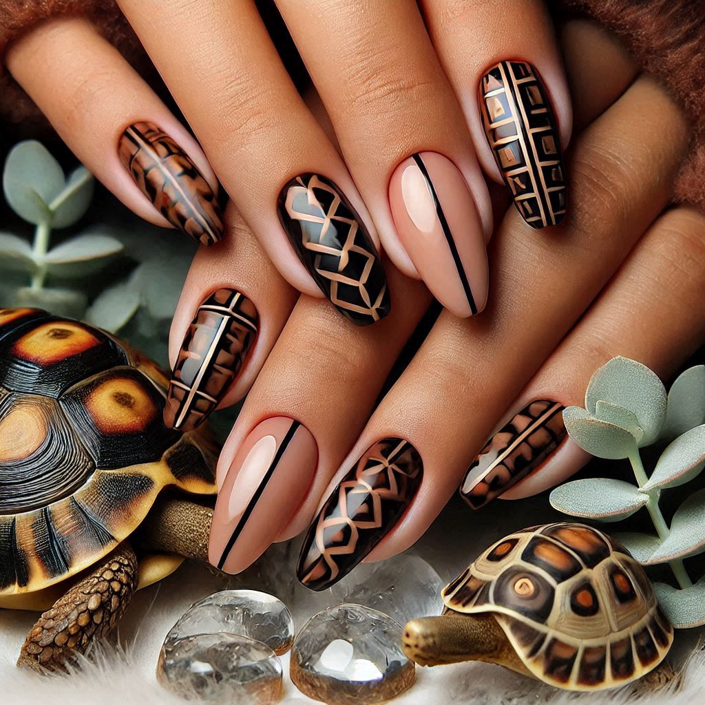 Tortoise Shell with Black Details