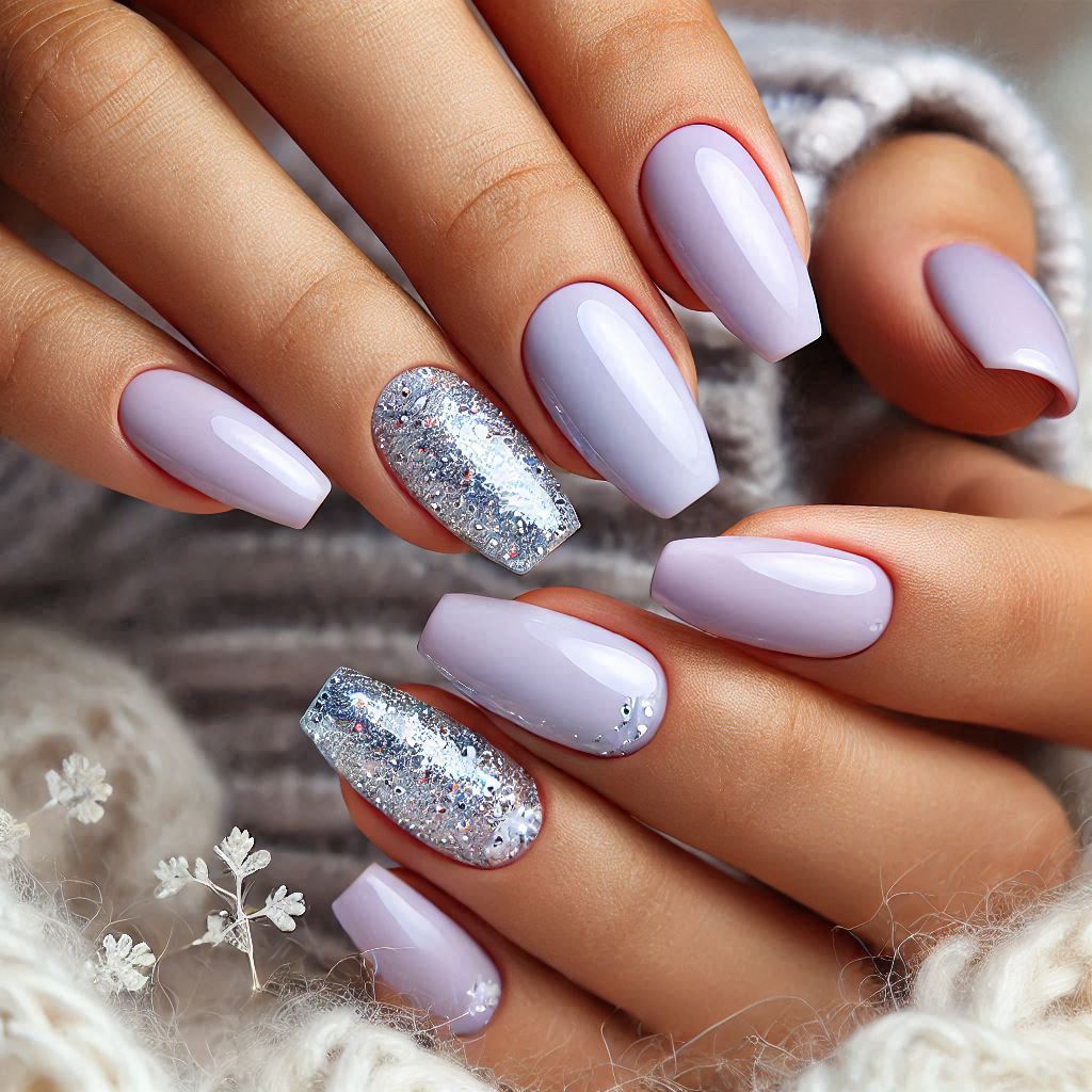 Soft Lavender Glitter Glow