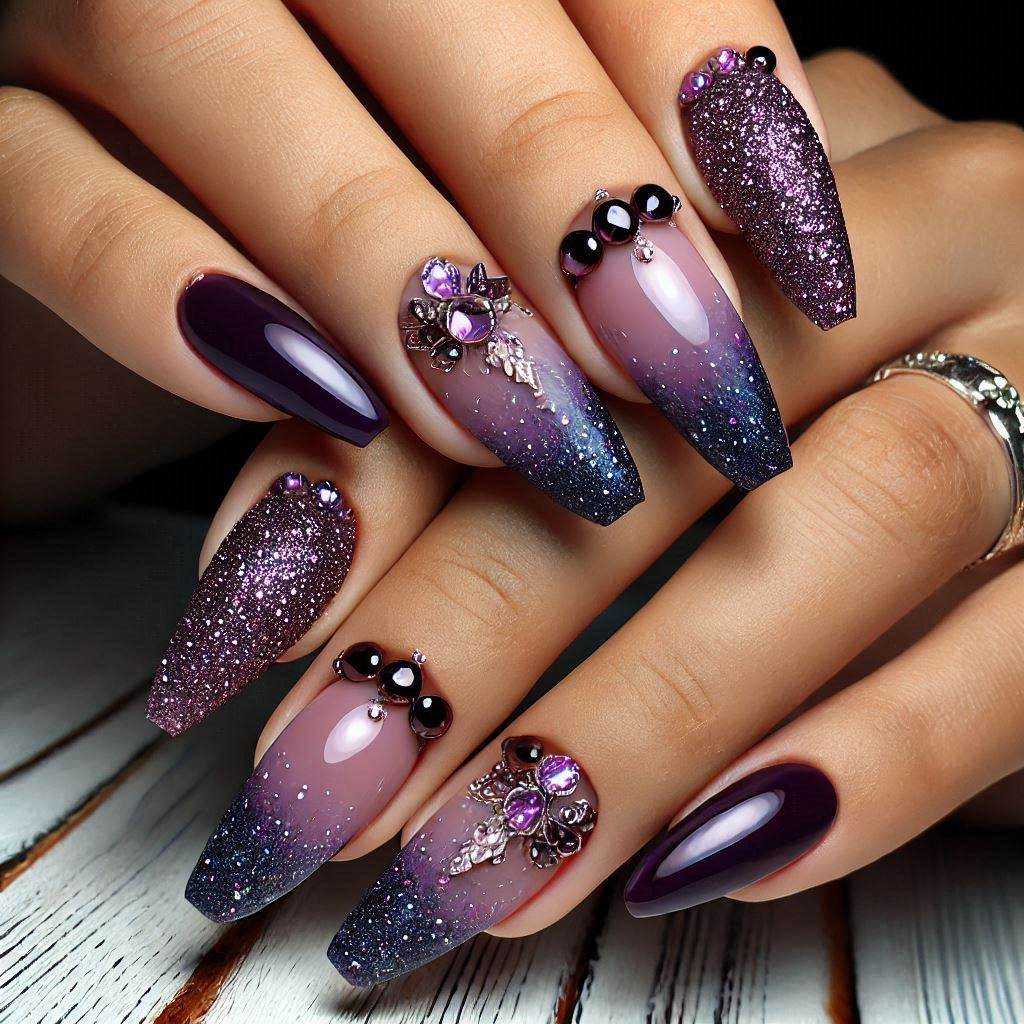 Royal Purple : Glitter and crystal fusion 