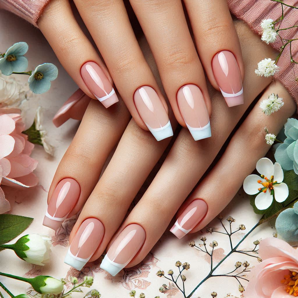 Pastel-Tipped French Manicure